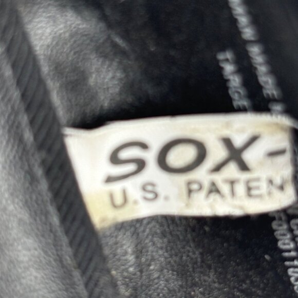 Black Peep Toe Wedge Heels Cork Platform Size 8 By Mossimo Sox-Tab - Picture 6 of 9